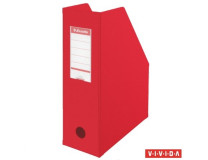 Zakladač, PVC/kartón, 100 mm, skladateľný, ESSELTE, Vivida červený