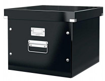 Archivačná krabica, na závesné zakladacie dosky, LEITZ "Click&Store", čierna