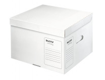 Archívny kontajner, veľkosť M, recyklovaný kartón, LEITZ "Infinity", biely
