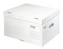 Archívny kontajner, veľkosť L, recyklovaný kartón, LEITZ "Infinity", biely