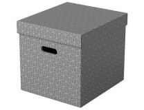 Úložný kubický box, ESSELTE "Home", sivý