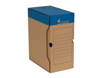 Archívny box, A4, 150 mm, kartón, VICTORIA, modrý-biely