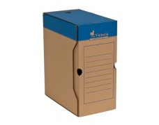 Archívny box, A4, 150 mm, kartón, VICTORIA, modrý-biely