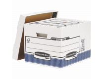 Archívny kontajner, kartónový, štandardný, "BANKERS BOX® SYSTEM by FELLOWES®", modrý