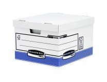 Archívny kontajner, kartónový, veľký, "BANKERS BOX® SYSTEM by FELLOWES®", modrá