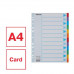 Register, kartón, A4, 12 dielny, popisovateľná predná strana, ESSELTE "Standard", farebný