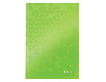 Záznamová kniha, A5, štvorčeková, 80 listov, tvrdá obálka, LEITZ "Wow", zelená