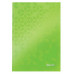Záznamová kniha, A5, štvorčeková, 80 listov, tvrdá obálka, LEITZ "Wow", zelená