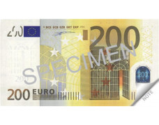 Poznámkový blok, 70 lap, 114x61,5 mm, PANTA PLAST "200 Euro"