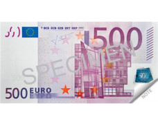 Poznámkový blok, 70 listov, 120x61,5 mm, PANTA PLAST "500 Euro"