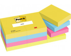 Samolepiaci bloček, 38x51 mm, 12x100 listov, 3M POSTIT, energické farby