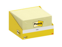 Samolepiaci blok, 76x127 mm, 100 listov, 3M POSTIT, žltá