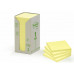 Samolepiaci bloček, 76x76 mm, 16x100 listov, ekologický, 3M POSTIT, žltý