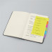 Označovací hárok, papierový, 6x7 listov, 98x148 mm, SIGEL "Brilliant", 6 rôznych farieb