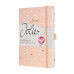 Zápisník, exkluzívny, 135x203 mm, linajkový, 87 listov, tvrdá obálka, SIGEL "Jolie", Rose Love