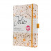 Zápisník, exkluzívny, 135x203 mm, linajkový, 87 listov, tvrdá obálka, SIGEL "Jolie" Bloom Orange