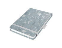 Zápisník, exkluzívny, 110x79 mm, bodkovaný, 79 listov, tvrdá obálka, SIGEL "Jolie" Cosmic Fantasy Grey