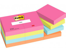 Samolepiaci bloček, 38x51 mm, 12x100 listov, 3M POSTIT "Poptimistic", mix farieb