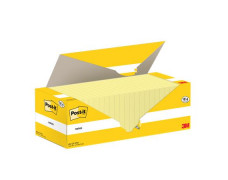 Samolepiaci bloček, 76x76 mm, 18+6x100 listov,  3M POSTIT, žltá