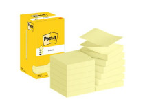 Samolepiaci bloček, "Z", 76x76 mm, 12x100 listov, 3M POSTIT "Super Sticky", žltá