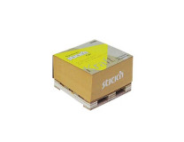 Samolepiaci poznámkový blok, 76x76 mm, 400 listov, mini paleta, STICK N "Kraft Cube", hnedá