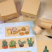 Samolepiaci poznámkový blok, 76x76 mm, 400 listov, mini paleta, STICK N "Kraft Cube", mix farieb