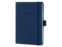 Zápisník, A6, týždenný, 2024, tvdý obal, SIGEL "Conceptum", modrá
