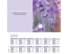 Podložka na stôl,  595x410 mm, kalendár na 3 roky, s týždenným plánovačom, SIGEL"Fragrant Lavender"