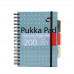 Špirálový zošit, A5, linajkový, 100 listov, PUKKA PAD "Metallic Project Book", mix farieb
