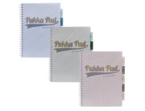 Špirálový zošit, A4, linajkový, s rozraďovačom, 100 listov, PUKKA PAD "Haze Project Book", rôzne farby