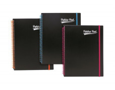 Špirálový zošit, A4+, linajkový, 100 strán, PUKKA PAD, "Neon notepad"