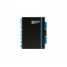 Špirálový zošit, A5, linajkový, 100 strán, PUKKA PAD, "Neon black project book"
