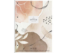 Špirálový zošit, linajkový, A4+, 80 listov, SHKOLYARYK "Office collection", mix