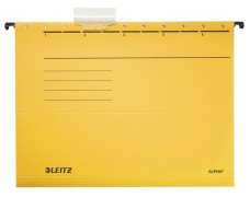Závesná zakladacia doska, kartón, A4, LEITZ "Alpha", žltá