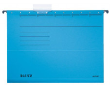 Závesná zakladacia doska, kartón, A4, LEITZ "Alpha", modrá