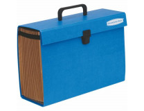 Aktovka s držadlom, kartónová, 19 priehradiek, FELLOWES "Bankers Box Handifile", modrá