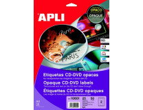 Etikety, na CD/DVD, A4, matné, APLI "Mega"