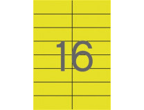 Etikety, 105x37 mm, farebné, APLI, žlté, 1600 etikiet/bal