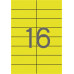 Etikety, 105x37 mm, farebné, APLI, žlté, 1600 etikiet/bal