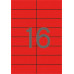 Etikety, 105x37 mm, farebné, APLI, červené, 1600 etikiet/bal