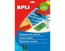 Etikety, 105x148 mm, farebné, APLI, zelené, 80 etikiet/bal