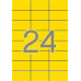 Etikety, 70x37 mm, farebné, APLI, žlté, 480 etikiet/bal