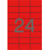 Etikety, 70x37 mm, farebné, APLI, červené, 480 etikiet/bal