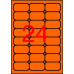 Etikety, 64x33,9 mm, farebné, zaoblené rohy, APLI, neónové oranžové, 480 etikiet/bal