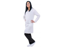 Plášť, dámsky, dlhý rukáv, 100% bavlna, veľkosť: XL, biely