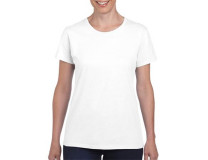 Tričko, dámske, tvarované, 100% bavlna, veľkosť M "Gildan", biele