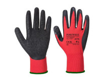 Ochranné rukavice, latex, veľkosť: M "Flex Grip", červené-čierne