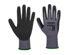Ochranné rukavice, nitril, veľkosť: M "Dermiflex Aqua", sivé-čierne