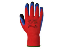 Ochranné rukavice, latexové, M, "Duo-Flex", červeno-modrá