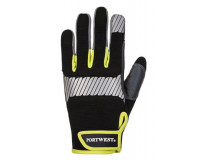 Ochranné rukavice, syntetická koža, univerzálne, XL, čierna